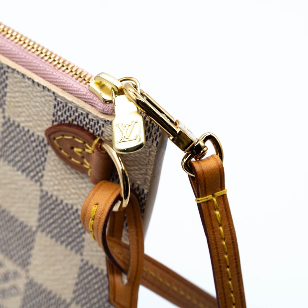 Louis Vuitton Damier Azur Neverfull MM GM Pochette Rose Ballerine - Picture 4 of 7